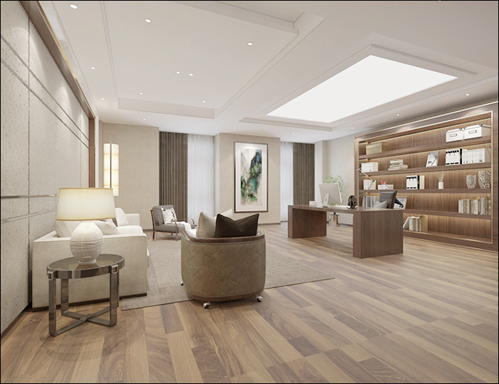 蕪湖華威5400平方新中式辦公樓裝修項(xiàng)目(圖2)