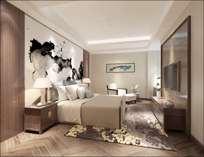 蕪湖華威5400平方新中式辦公樓裝修項(xiàng)目(圖5)