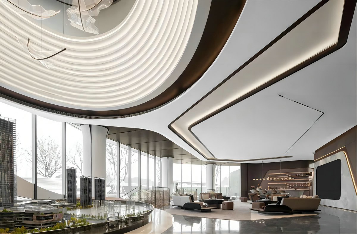 淮北·金街坊售樓部現(xiàn)代簡約裝飾裝修設(shè)計工程(圖3) 淮北·金街坊售樓部現(xiàn)代簡約裝飾裝修設(shè)計工程(圖3)