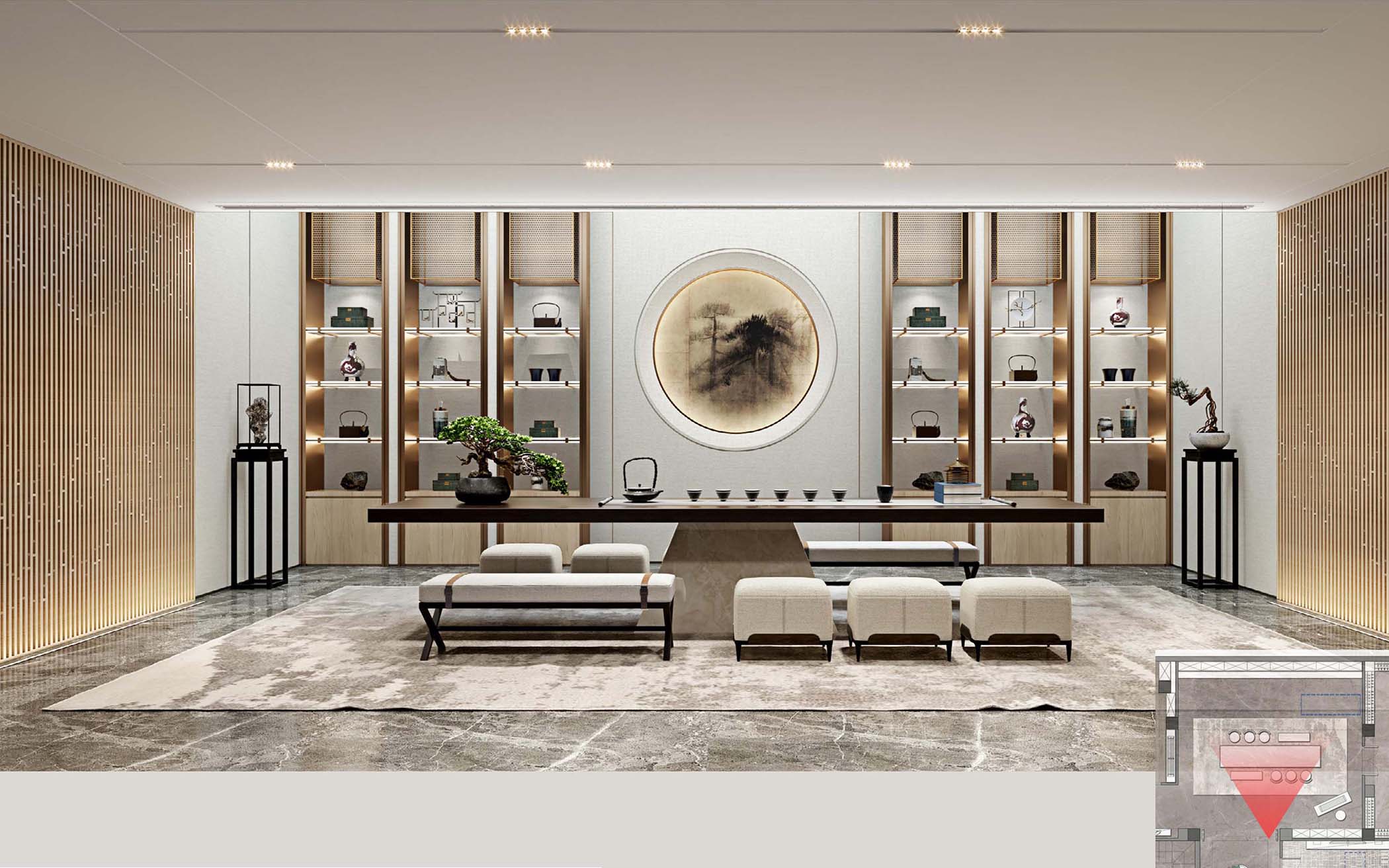 太平.某山莊A戶(hù)型新中式樣板間裝飾裝修工程(圖2) 00負(fù)一層茶室.jpg