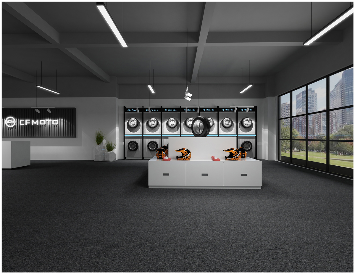 摩托車展廳-展廳裝修設(shè)計(圖4) 摩托車展廳-展廳裝修設(shè)計(圖4)