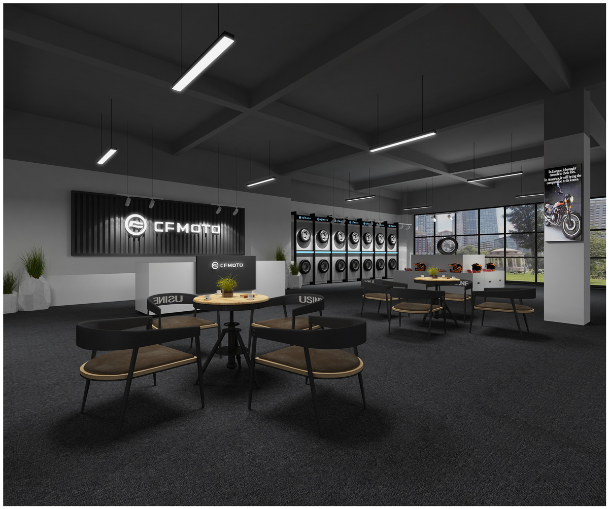 摩托車展廳-展廳裝修設(shè)計(jì)(圖3) 摩托車展廳-展廳裝修設(shè)計(jì)(圖3)