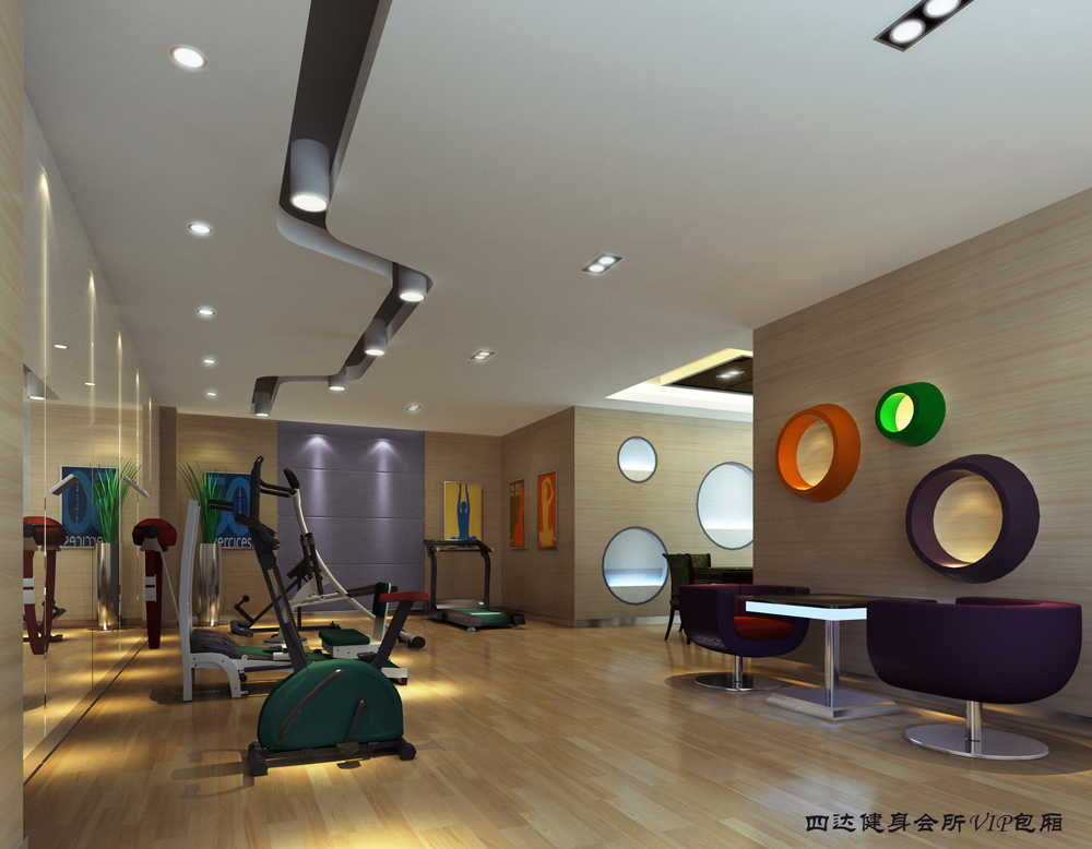 四達(dá)健身會(huì)所-健身房裝修(圖1)